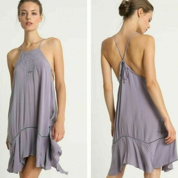 Free People Dresses & Skirts - Free People Heat Wave Embroidered Dress Purple XS